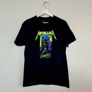 Metallica shirt mens medium 100% cotton short sleeve grim reaper the wizard band